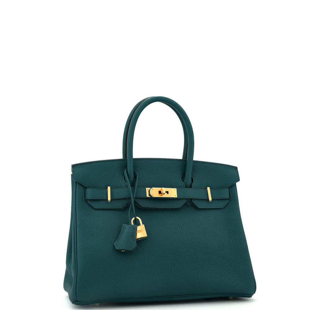 Hermes Birkin 30 Green Clemence with Gold Hardware - Picture 2 of 8
